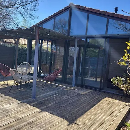 Lac Charmante Maison En Bois 9 Couchages Proche Lac De Navarrosse Villa Biscarrosse
